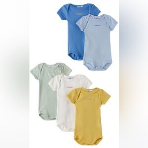 Petit Beateau Bonheur Short Sleeve Onesies - 12M